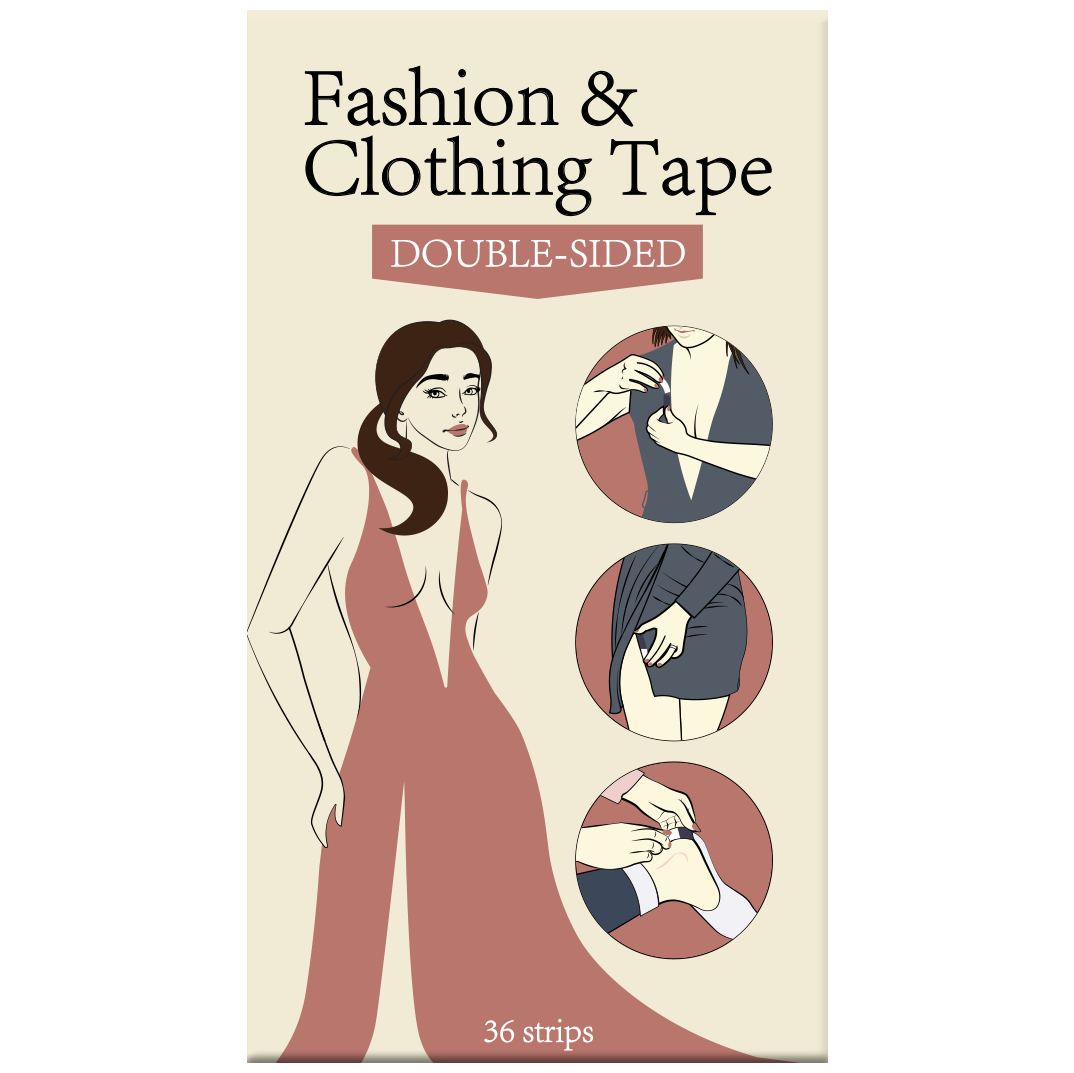 YLSHRF Clothing Tape Double Sided,2pcs Dress Tape Double Sided Transparent  Fabric Fixing Clothing Tape For Neckline Cardigan Dress Cuffs Scarf ,Fabric  Tape 
